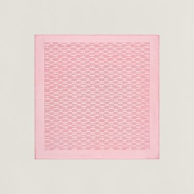 エルメスポケットチーフ、サーモンピンク 中古・古着通販】HERMES (エルメス) シルクポケットチーフ